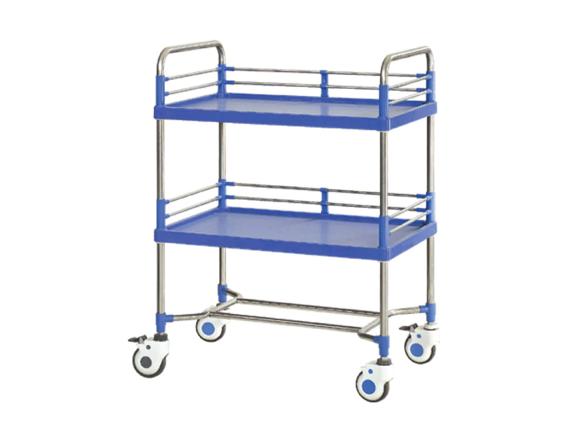 Chariot-en-Inox-à-2-plateaux-en-ABS