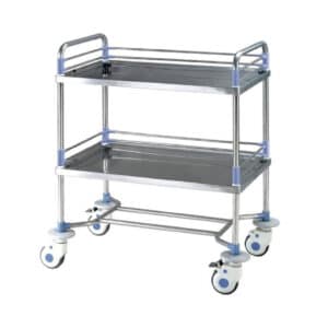 Chariot en Inox à 2 plateaux et joints en ABS