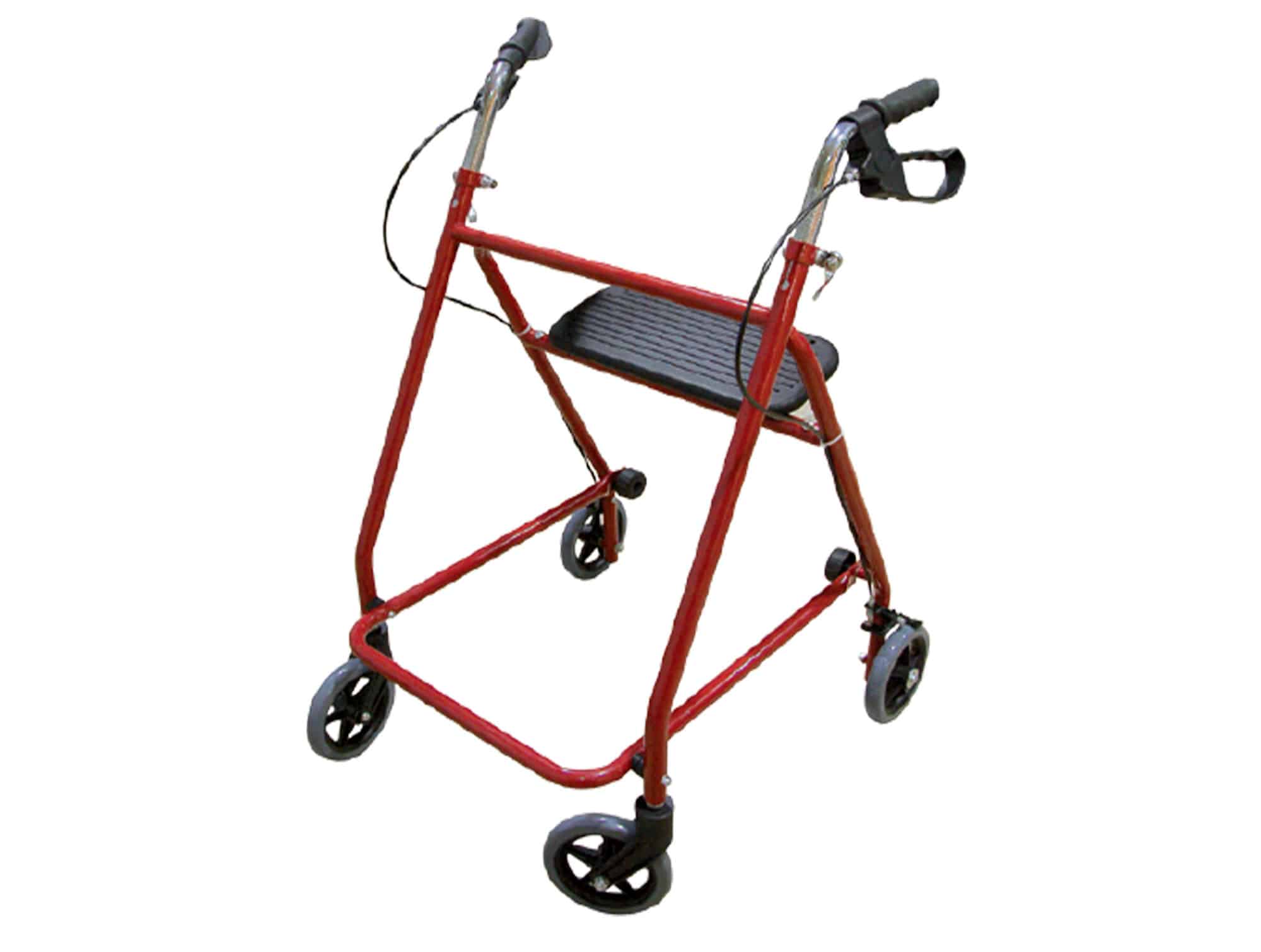 Rollator 4 roues en acier avec siège
