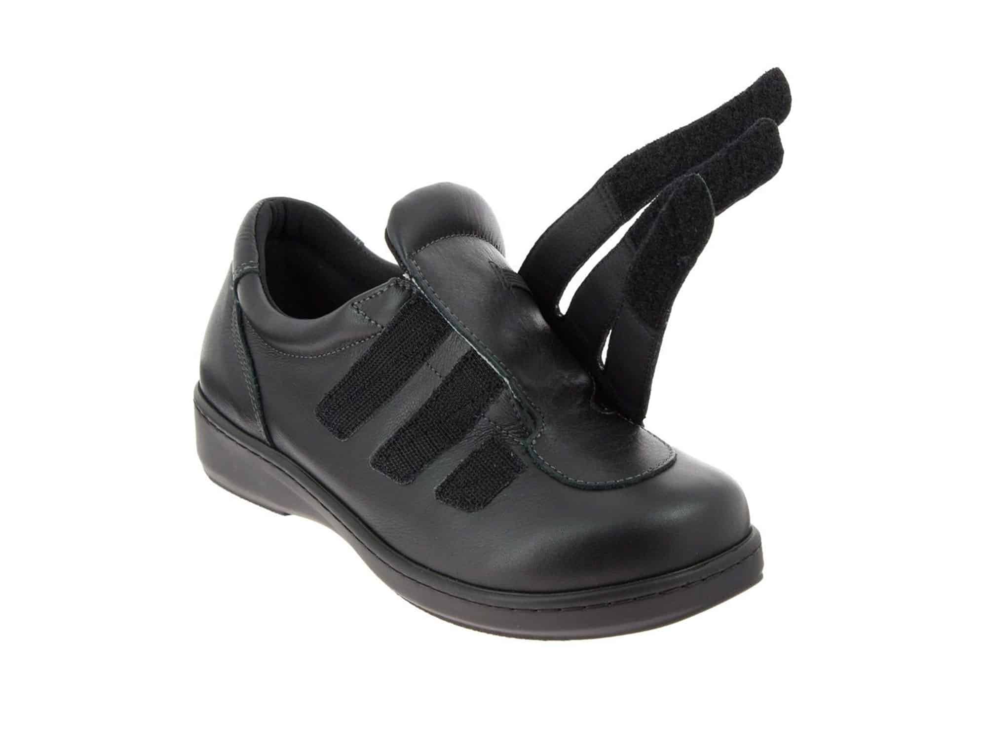 Chaussure pour diabétique cuir - homme et femme Aquitaine Noir