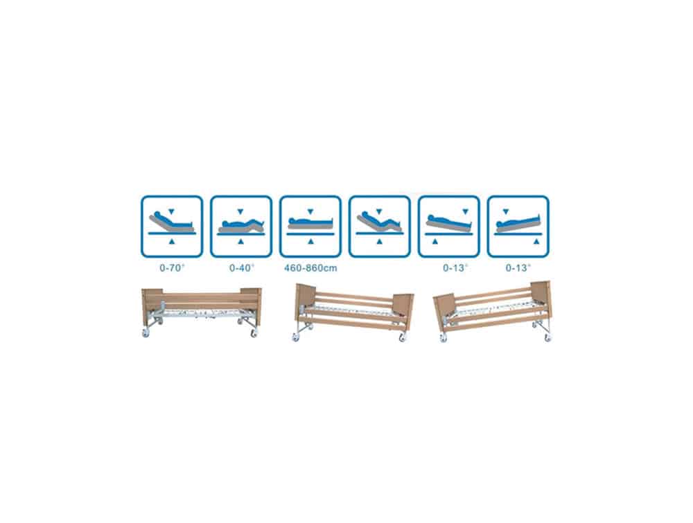 Location Lit électrique avec barrière et potence : 6 positions