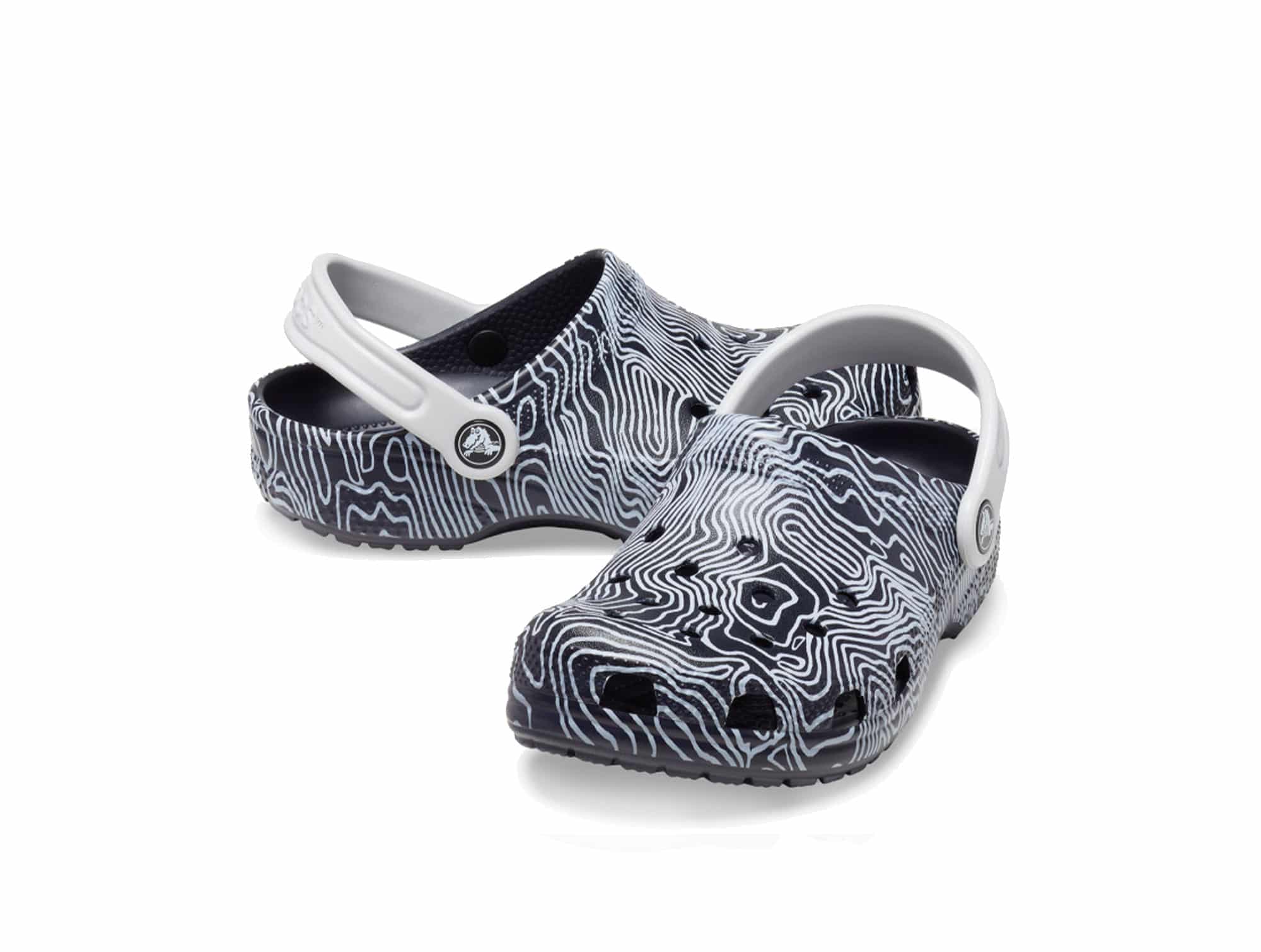 Sabot Crocs Classic Topographic Bleu