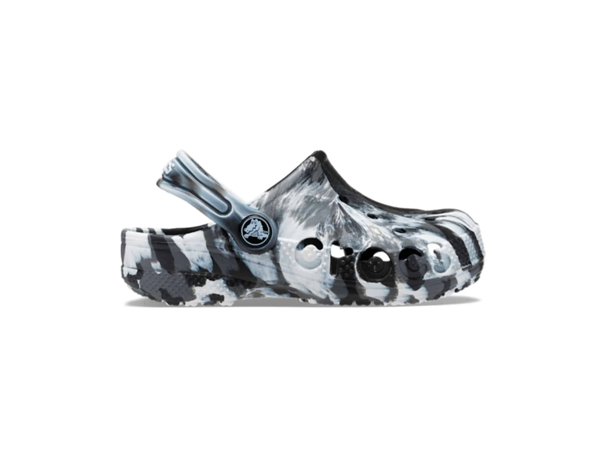 Sabot Crocs Marbled Noir Blanc