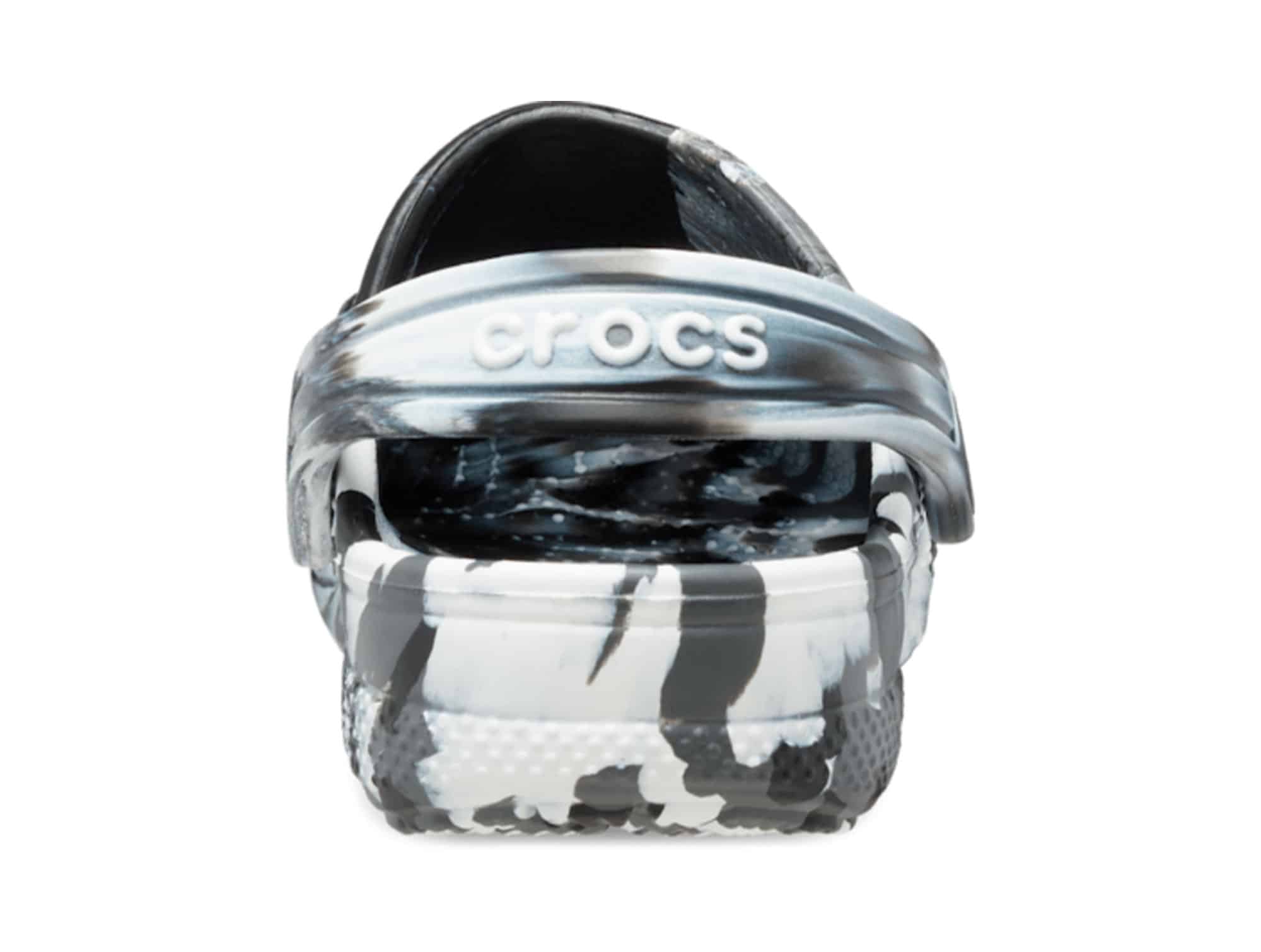 Sabot Crocs Marbled Noir Blanc