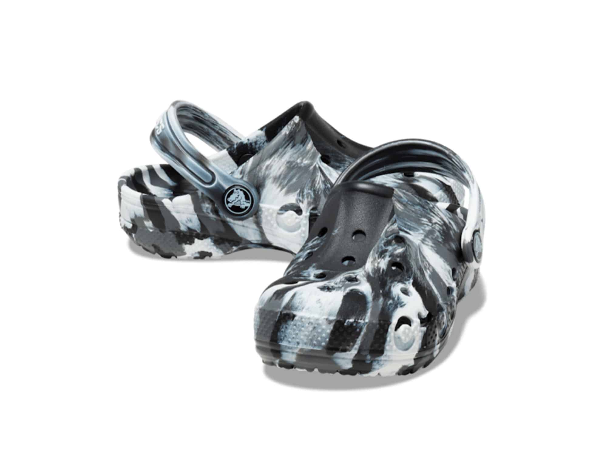Sabot Crocs Marbled Noir Blanc