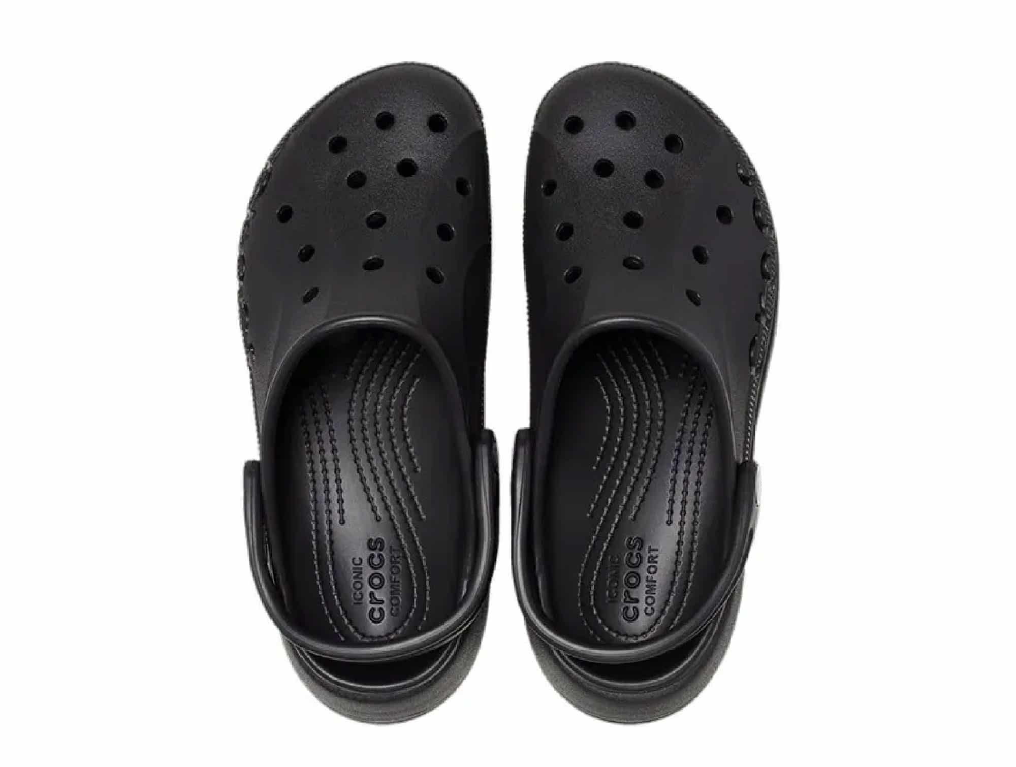 Sabot crocs Baya Platform noir