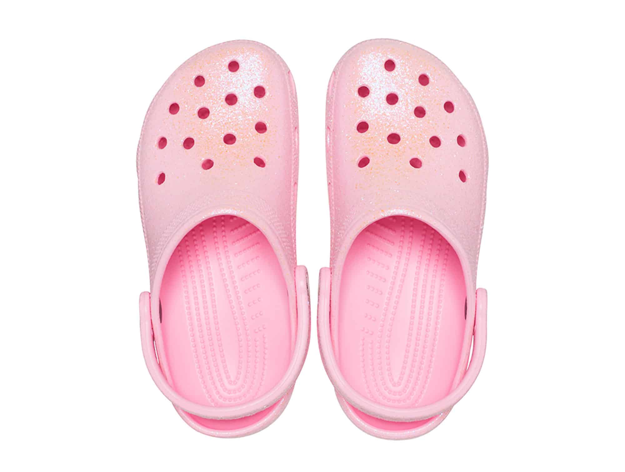 Sabot Crocs Classic Glitter Rose