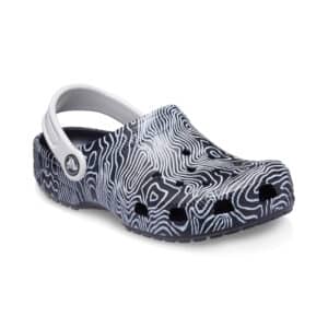 Sabot-Crocs-Classic-Topographic-Bleu