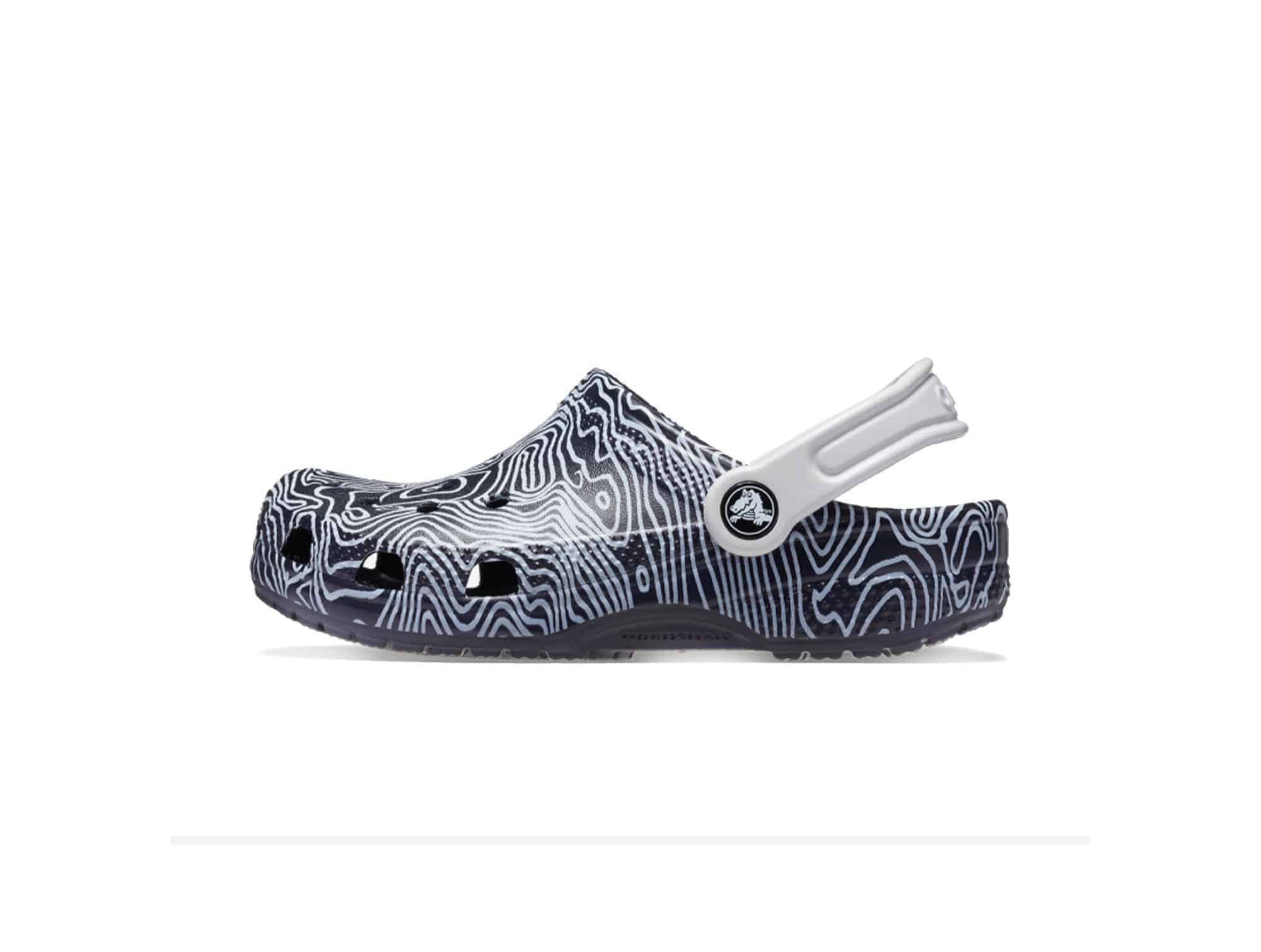 Sabot Crocs Classic Topographic Bleu
