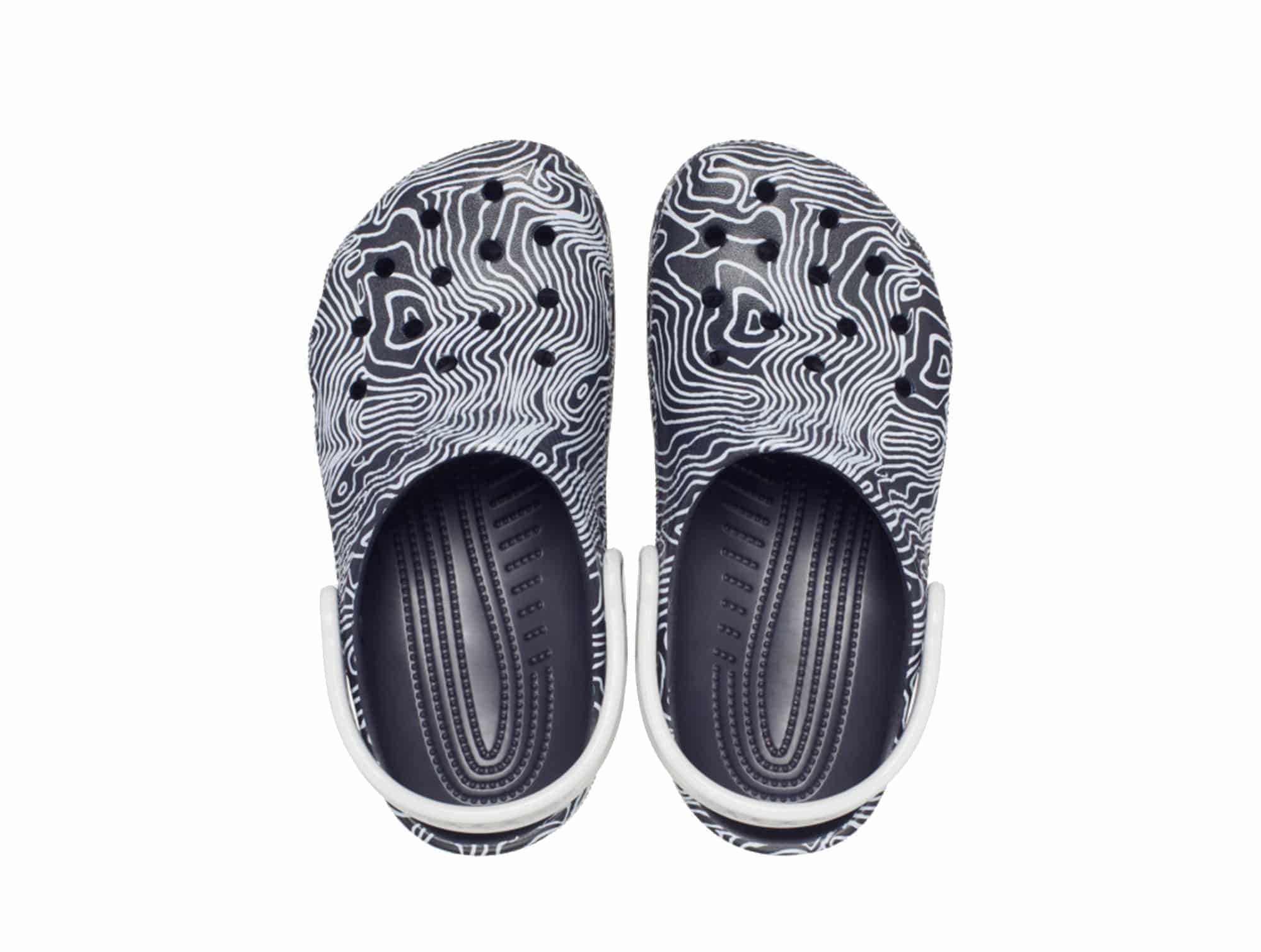 Sabot Crocs Classic Topographic Bleu