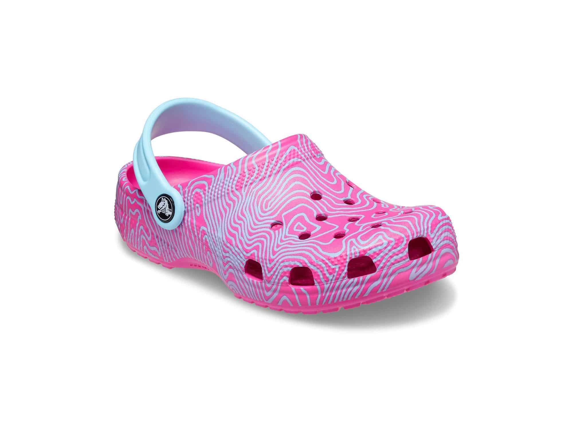 Sabot-Crocs-Classic-Topographic-Rose