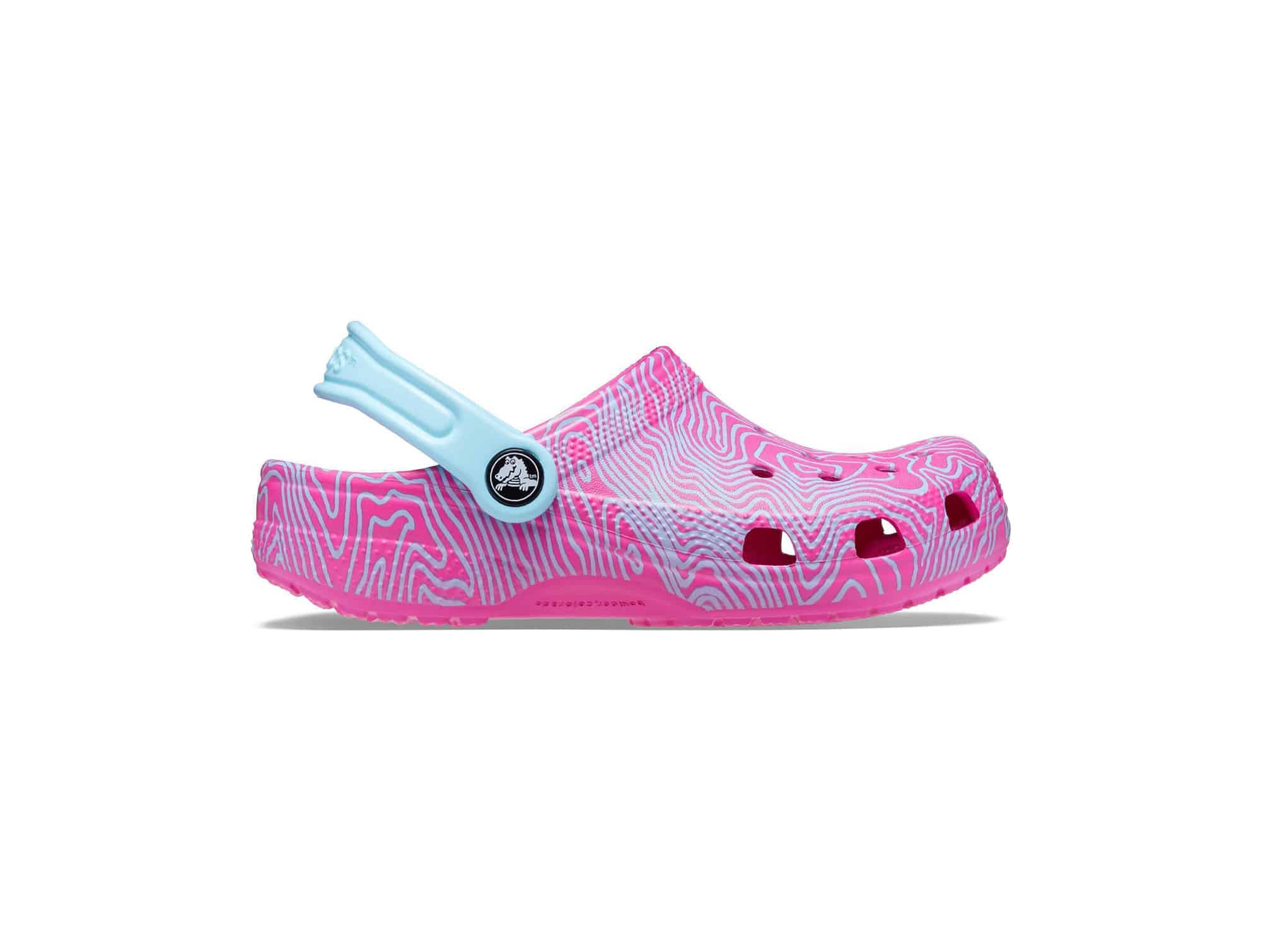 Sabot Crocs Classic Topographic Rose