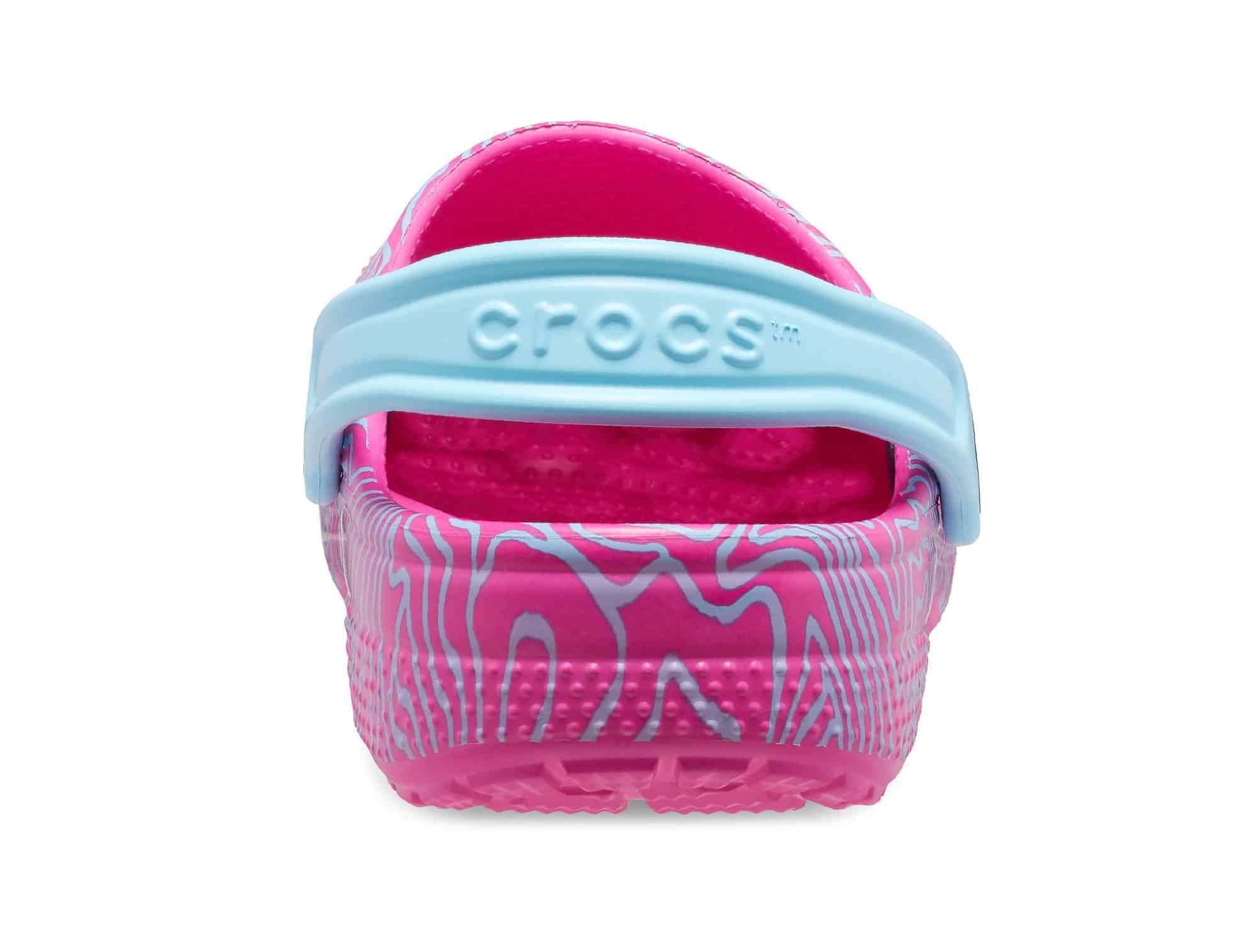 Sabot Crocs Classic Topographic Rose