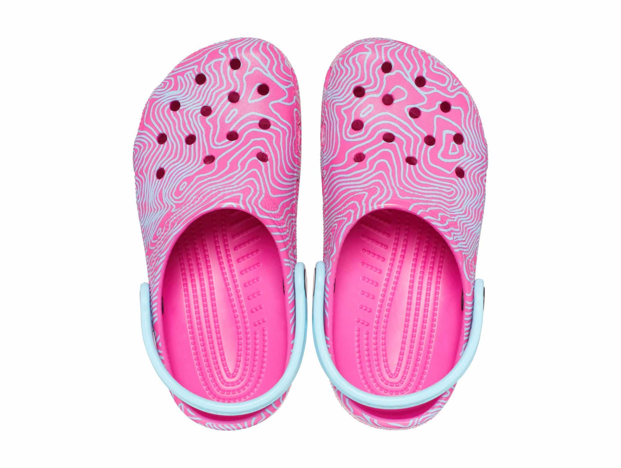 Sabot Crocs Classic Topographic Rose