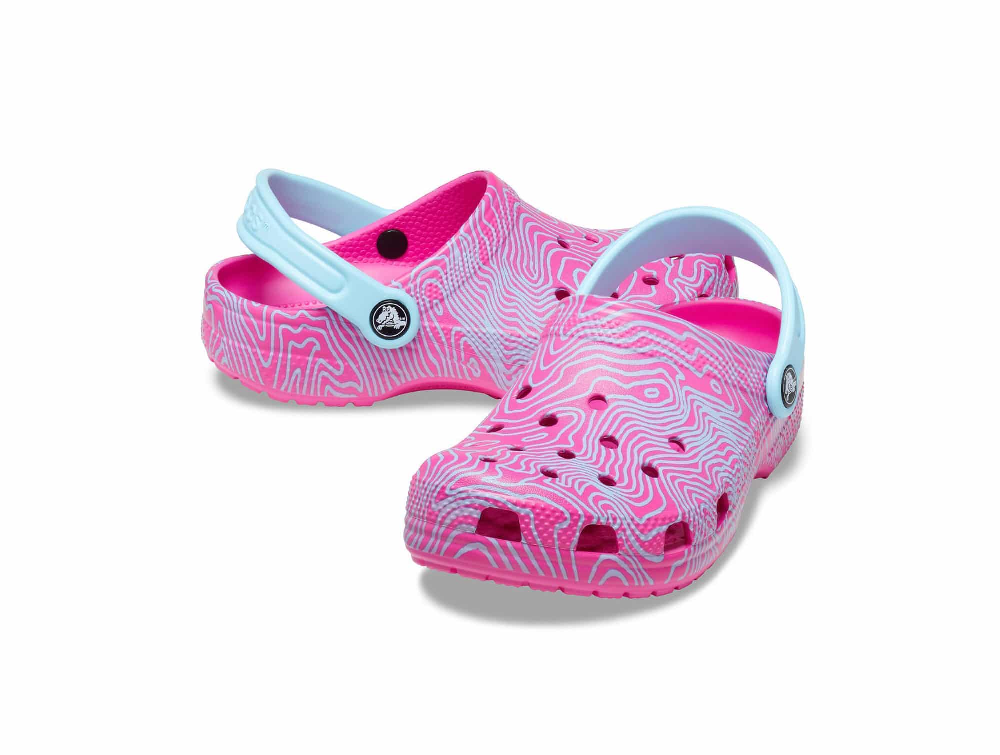 Sabot Crocs Classic Topographic Rose