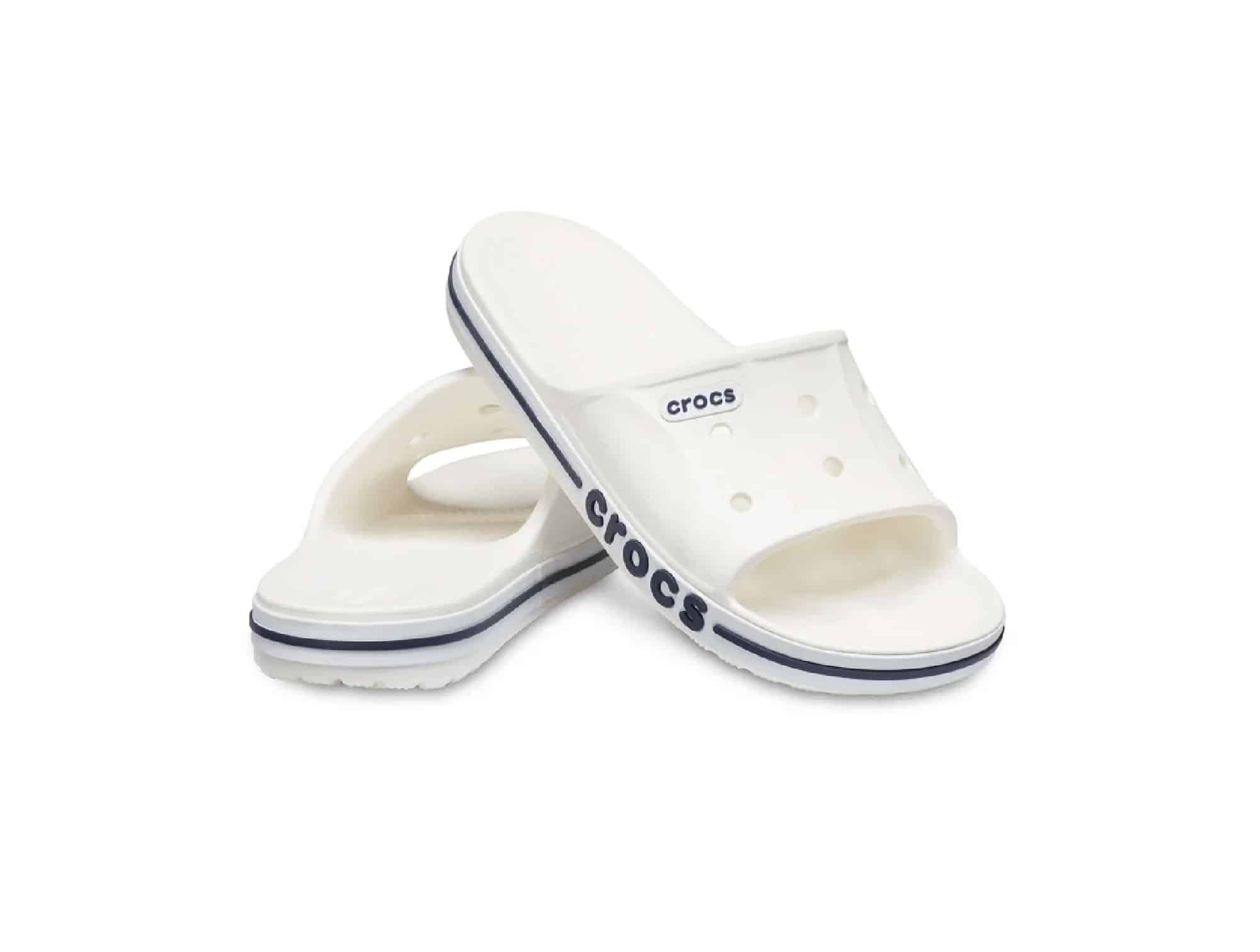 Sandale Crocs Bayaband Slide Blanc/Bleu marine