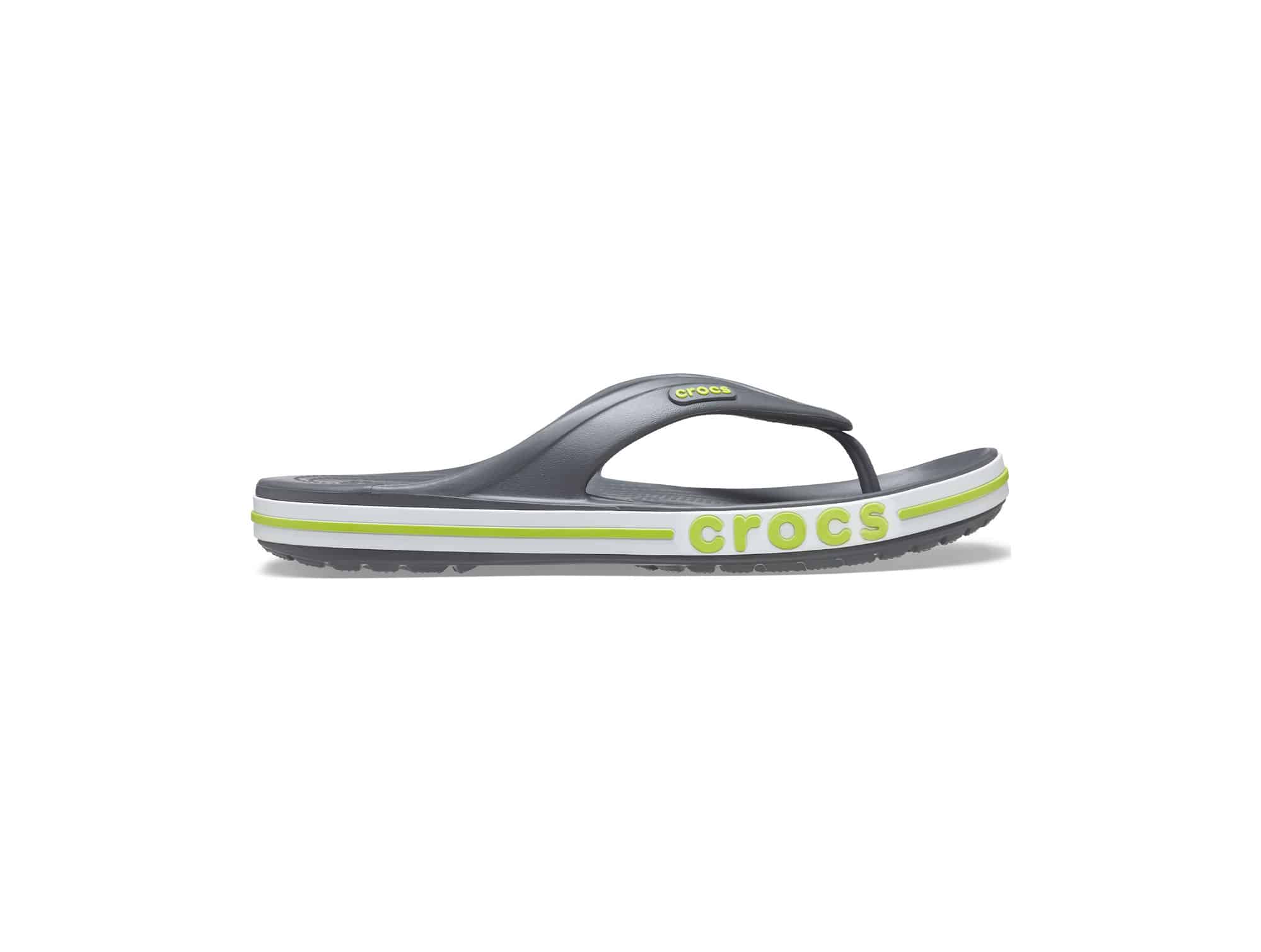 Sandale Crocs Bayaband Flip Gris et Vert
