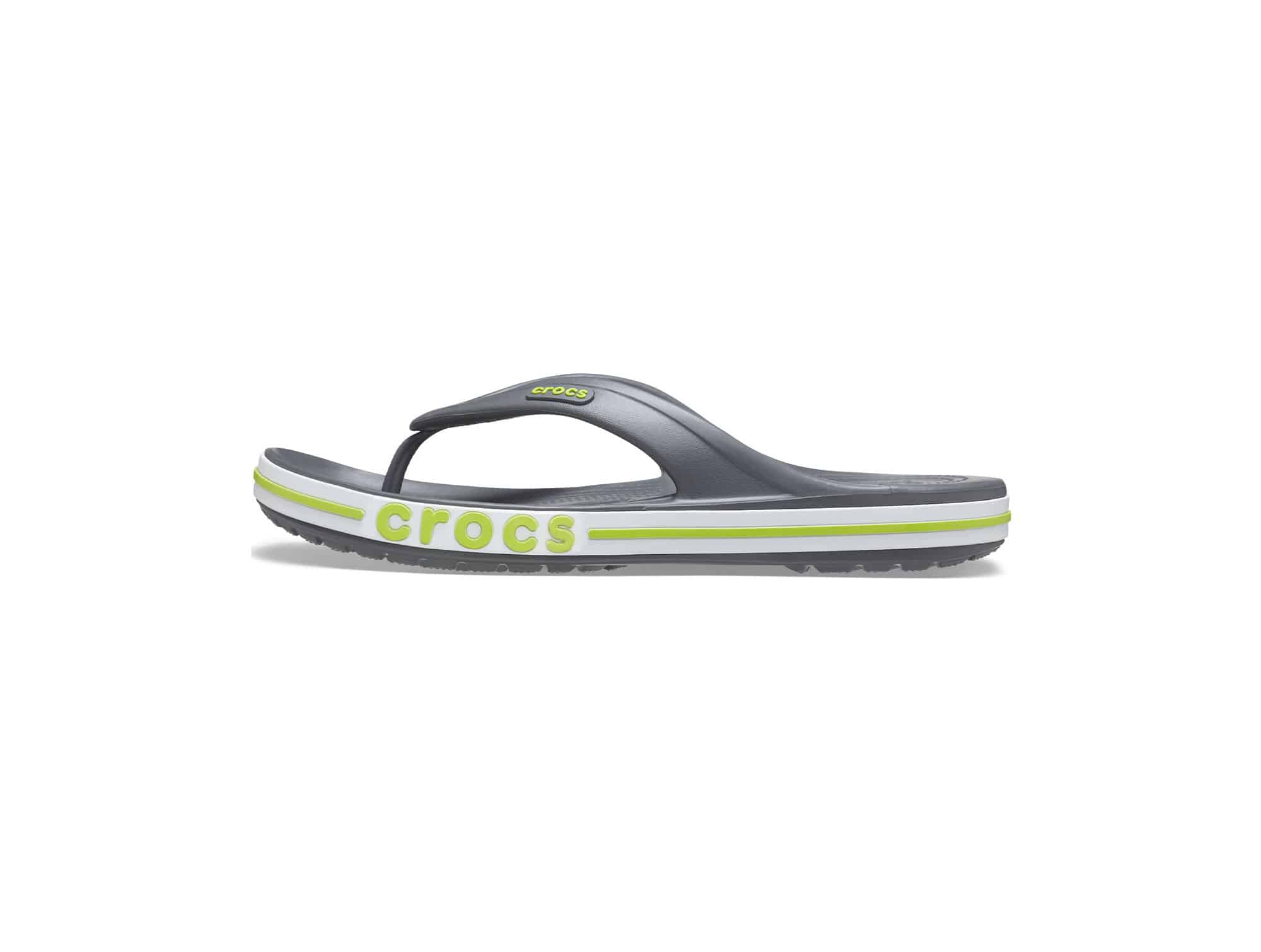 Sandale Crocs Bayaband Flip Gris et Vert