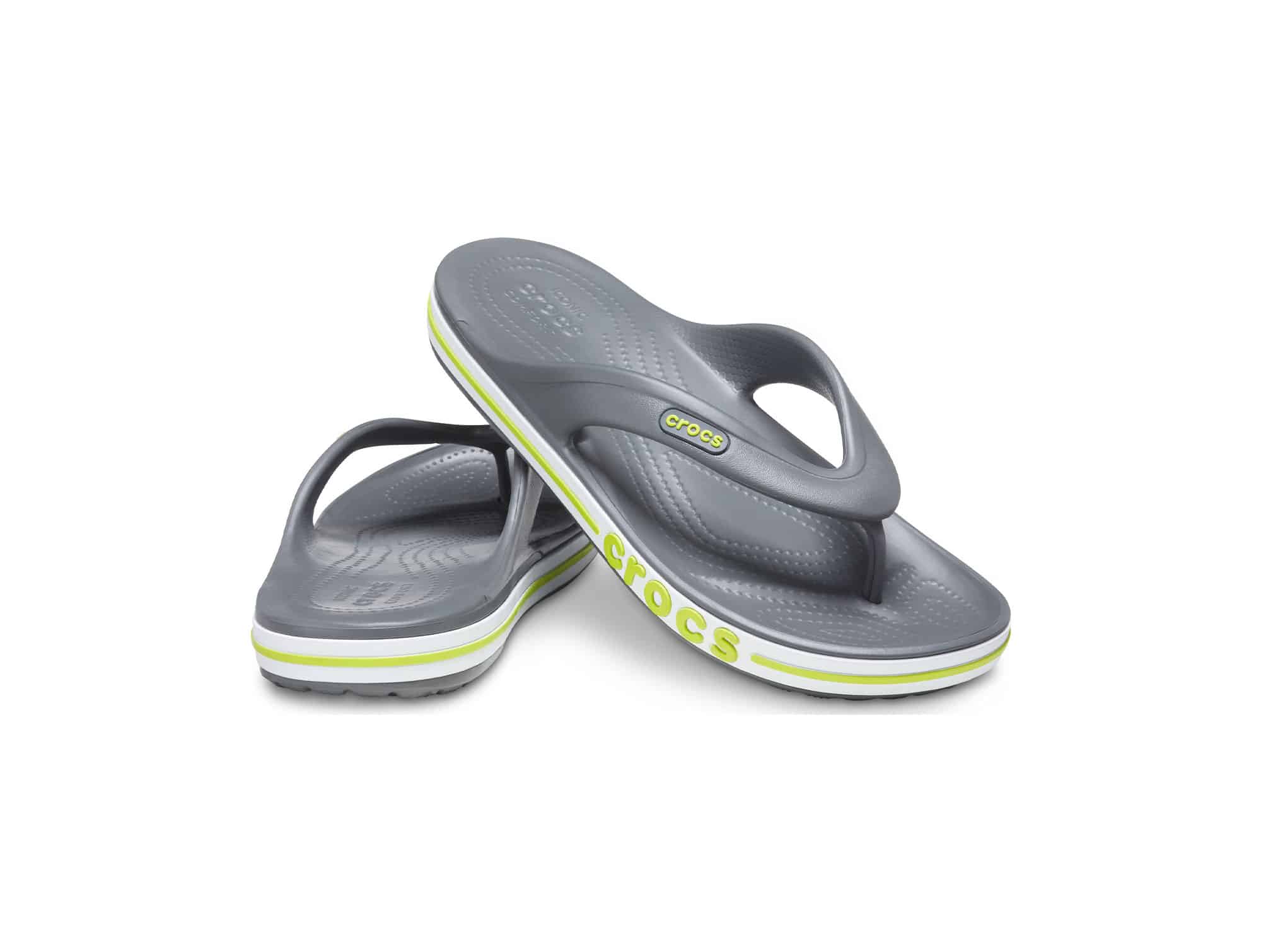 Sandale Crocs Bayaband Flip Gris et Vert