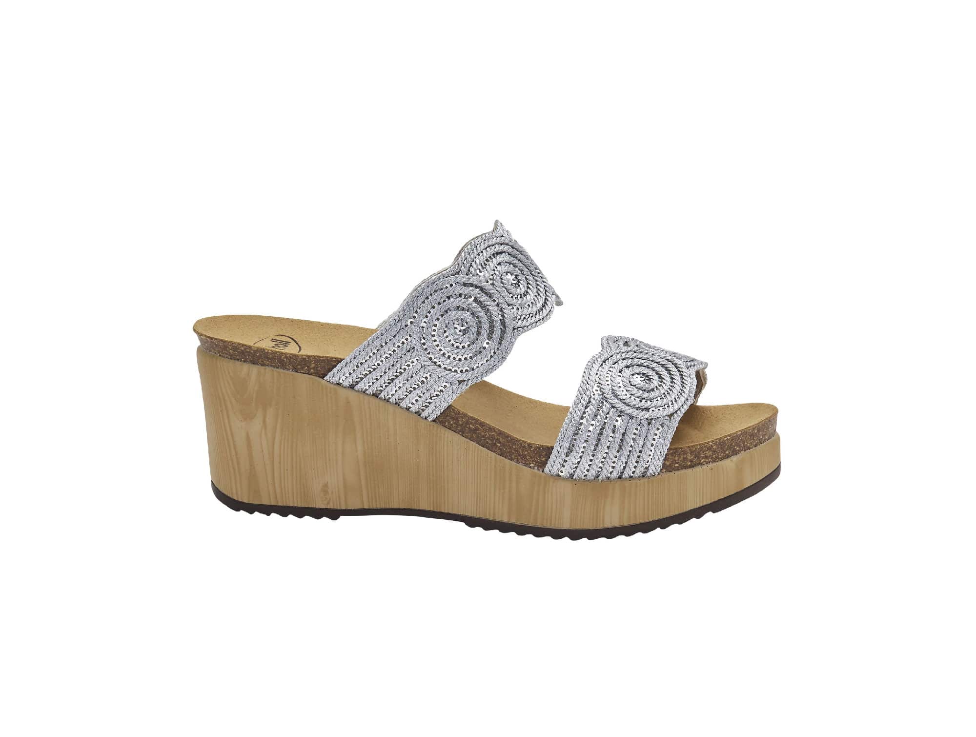 Sandale Sabaudia 2 Straps Argenté