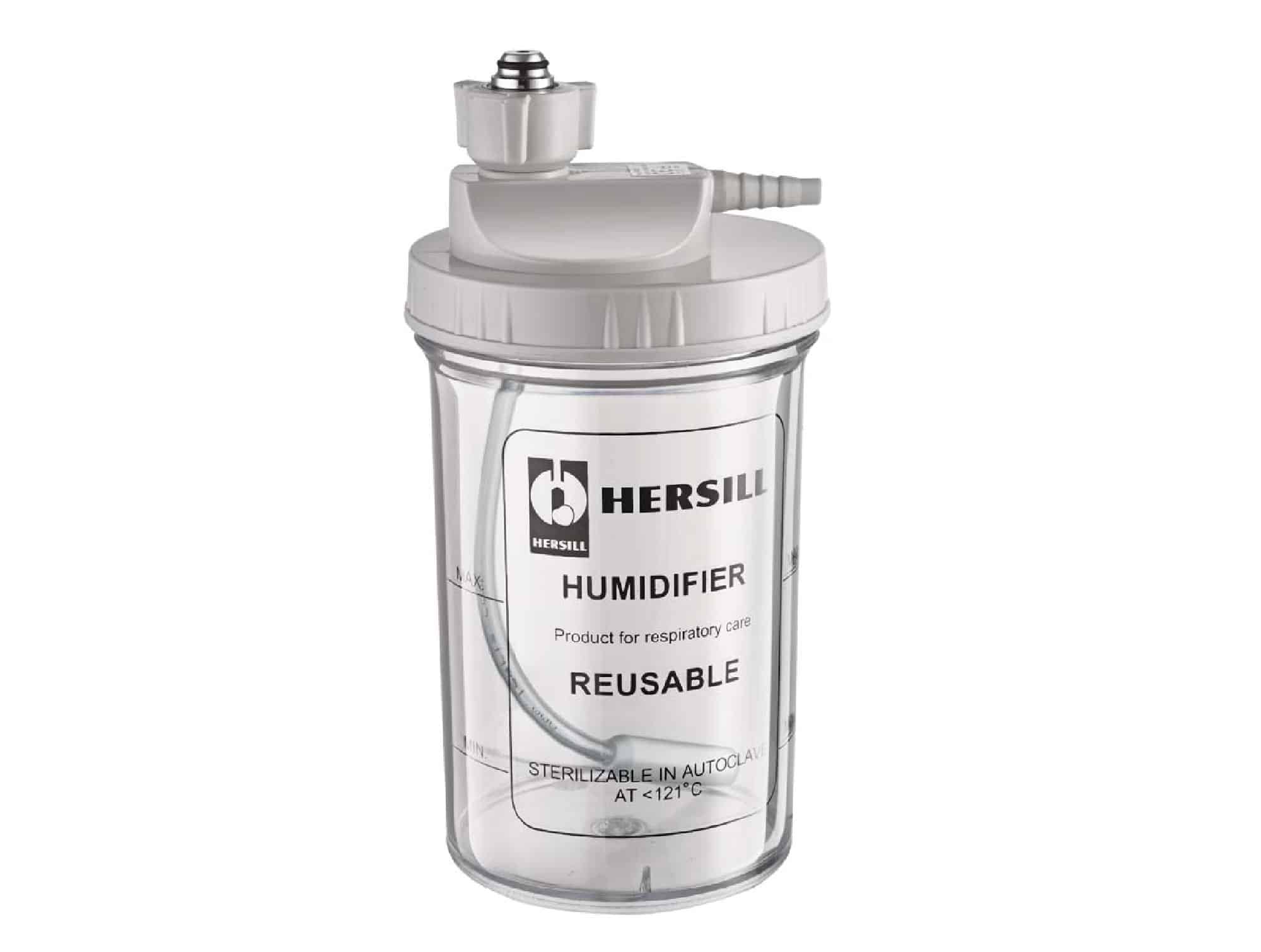 Humidificateur réutilisable pour débitmètre d'O2