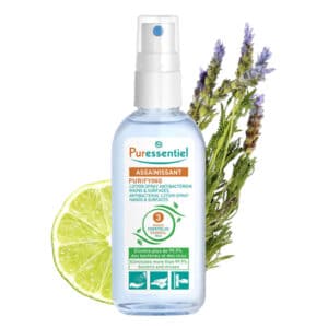 Puressentiel assainissant lotion spray antibactérien mains et surfaces 3 he 80ml