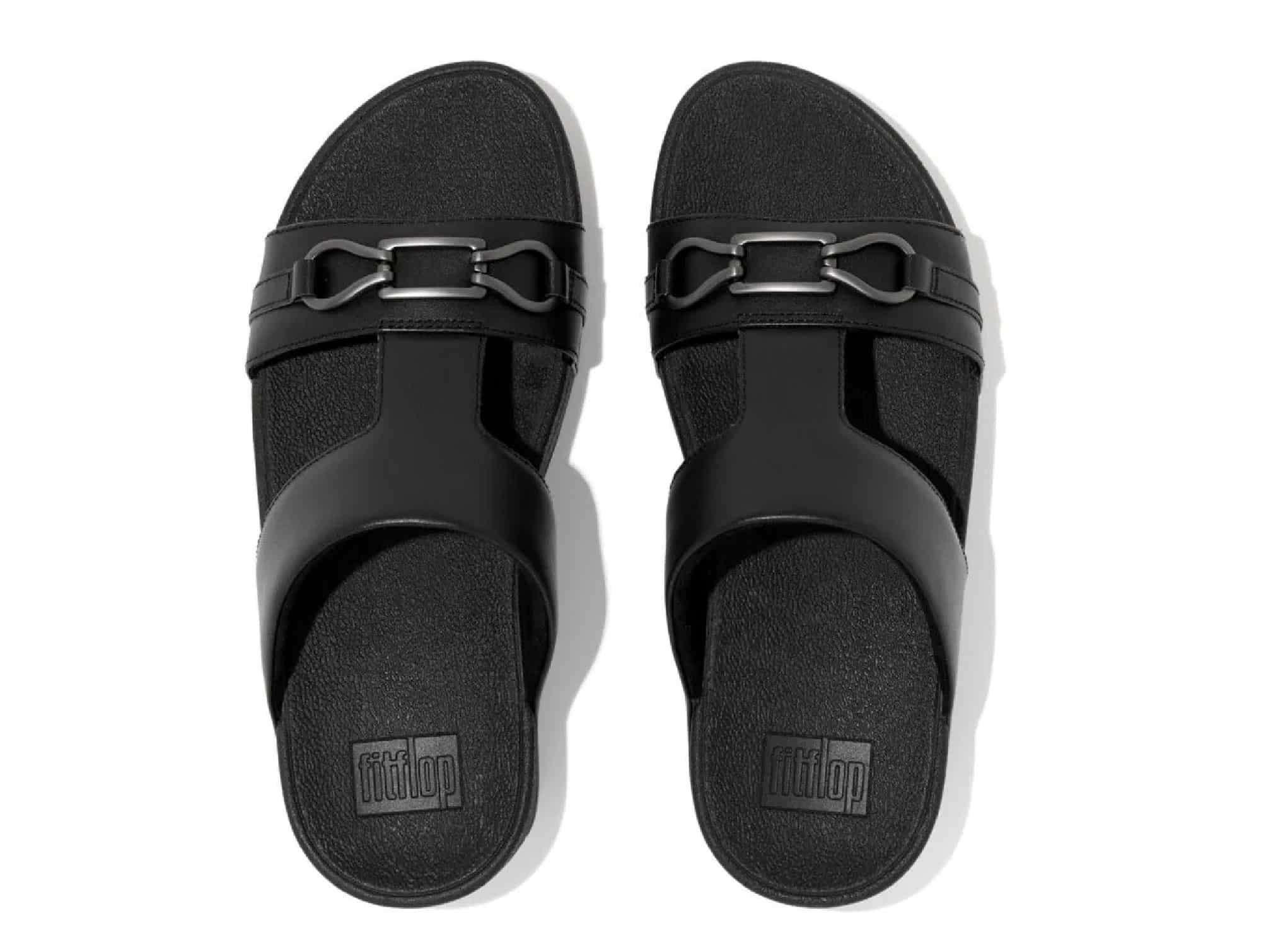 Sandales Hallye Chaîne Leather noir