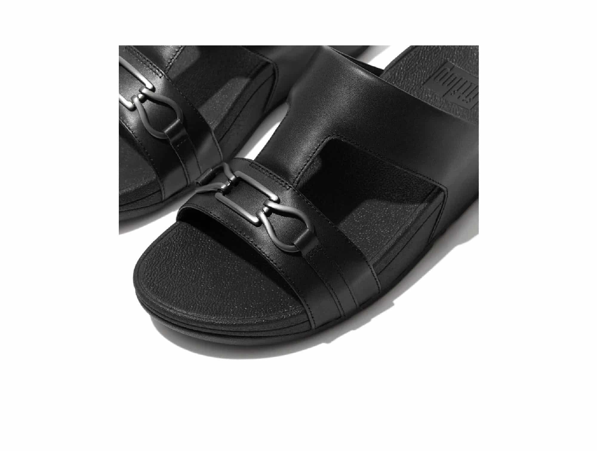 Sandales Hallye Chaîne Leather noir
