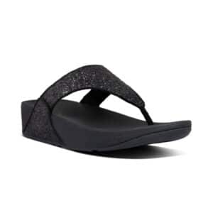 Tong-Lulu-Glitter-Toe-Noir