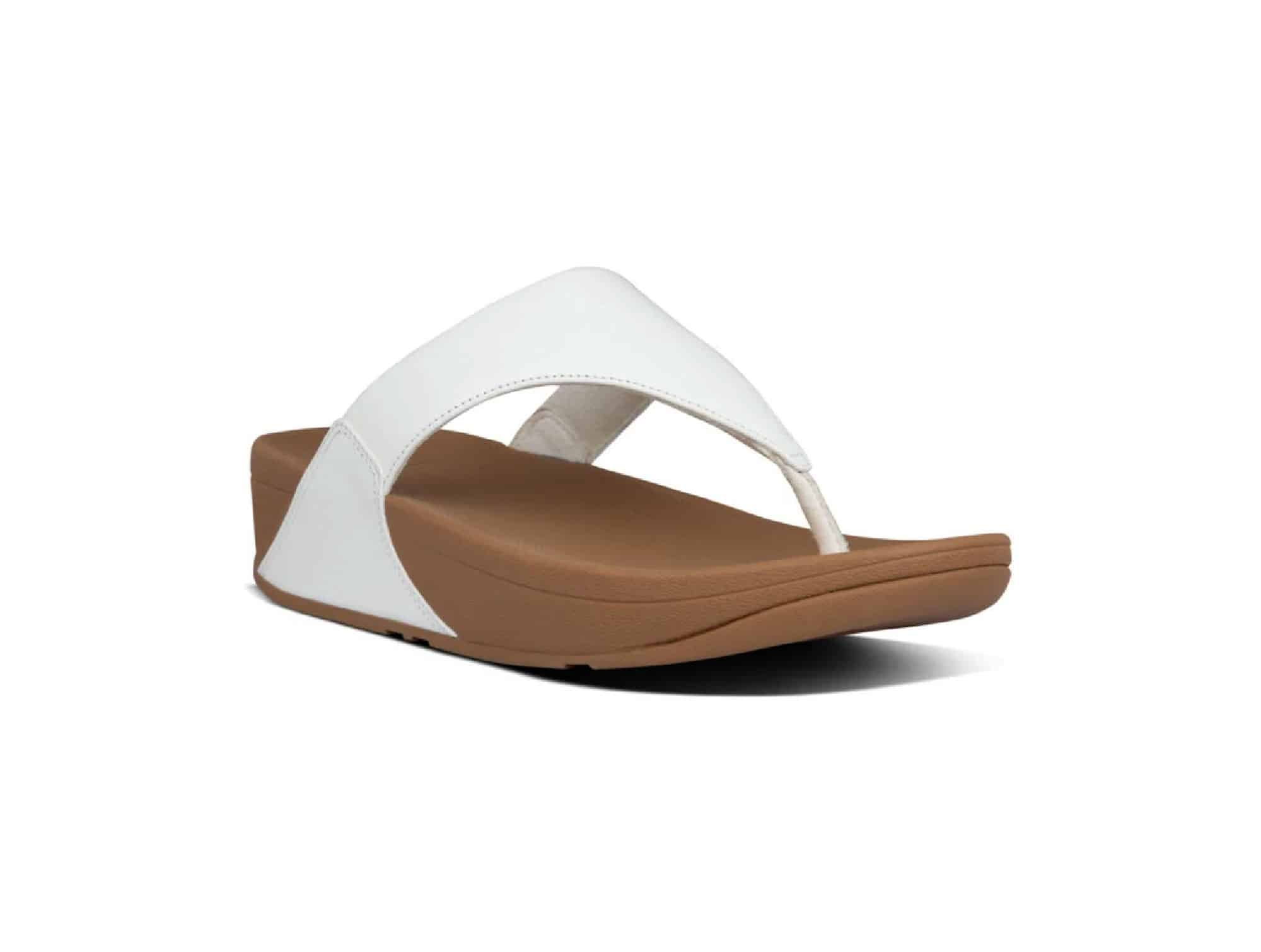 Tong Lulu Leather blanc