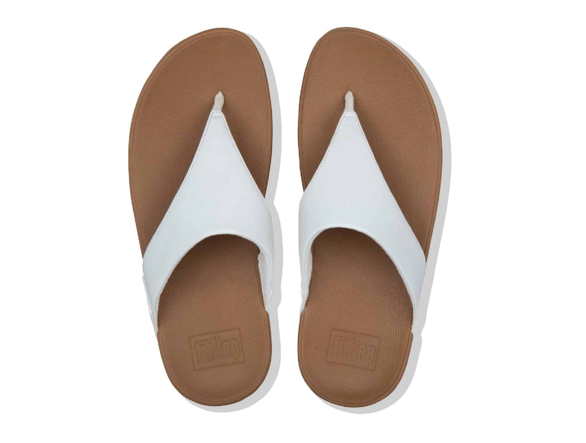 Tong Lulu Leather blanc