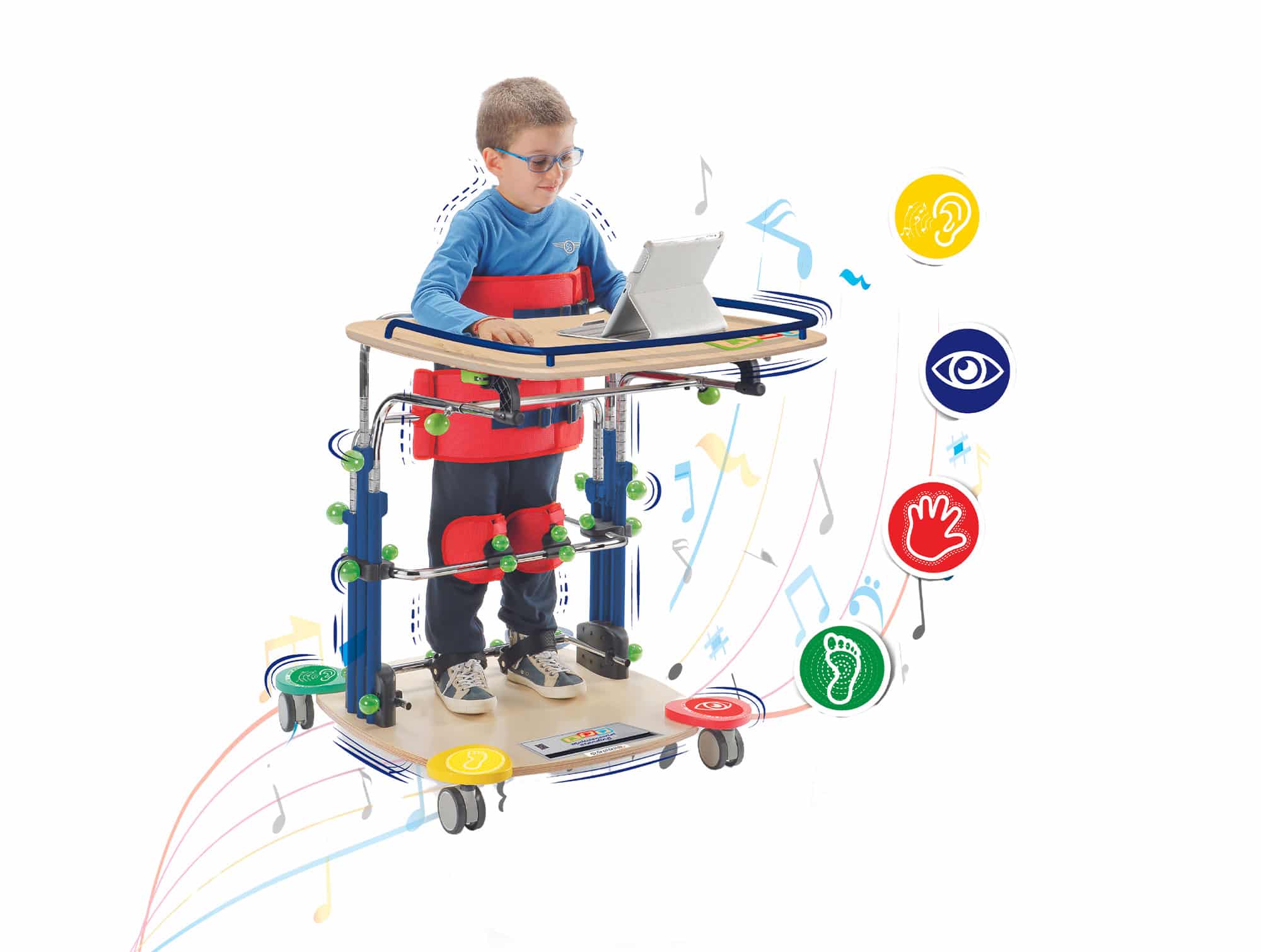 Verticalisateur pour enfants multisensoriel