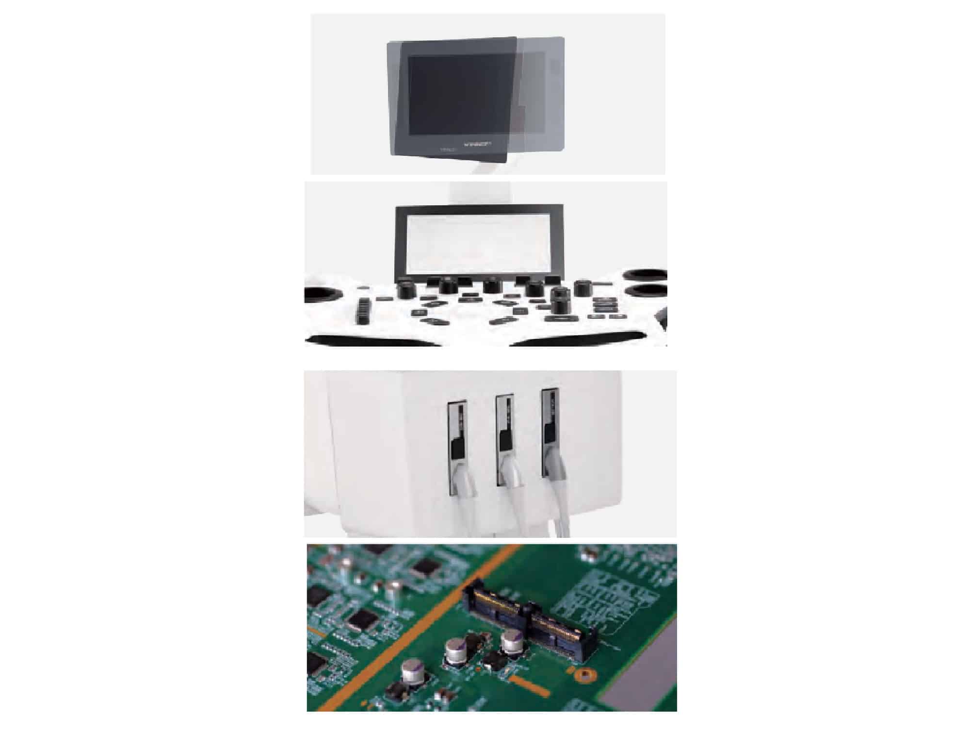 Echographe sur chariot X1 +écran 15,6+ Sonde Convexe +Sonde Linéaire