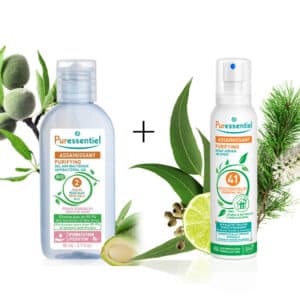 Puressentiel he assain. Spray aerien 41 -75ml & gel antibacterien extra doux peau sensible 80ml
