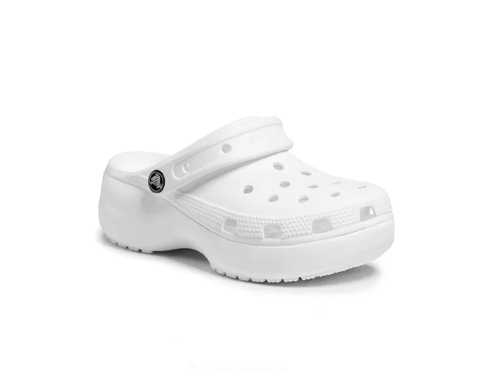 Sabot Crocs Classic Platform Clog Blanc