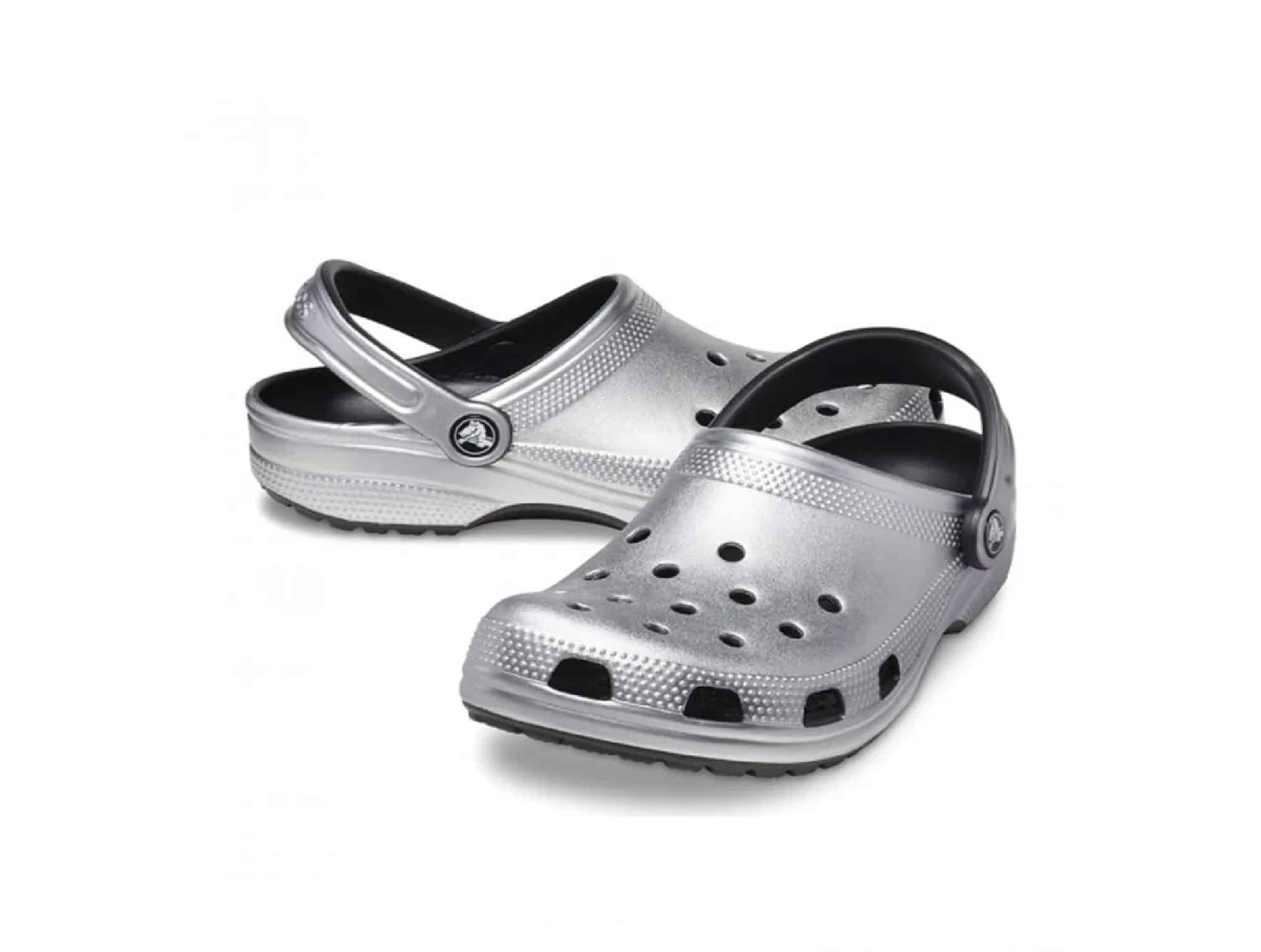 Sabot Crocs Classic Silver Metallic