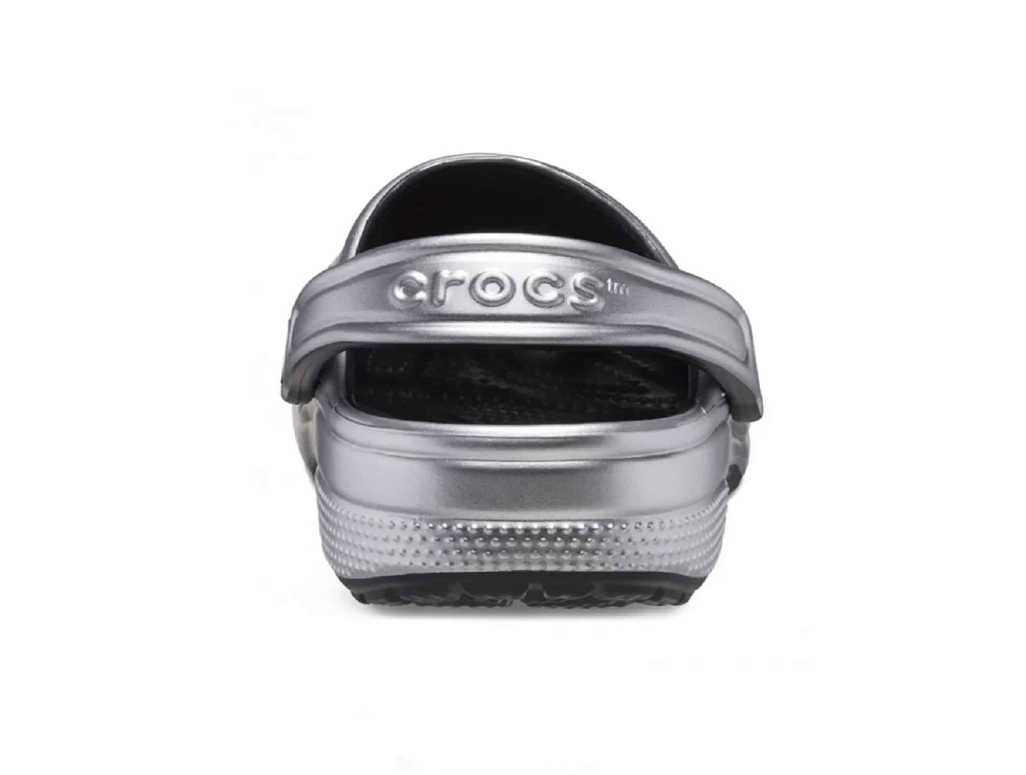Sabot Crocs Classic Silver Metallic
