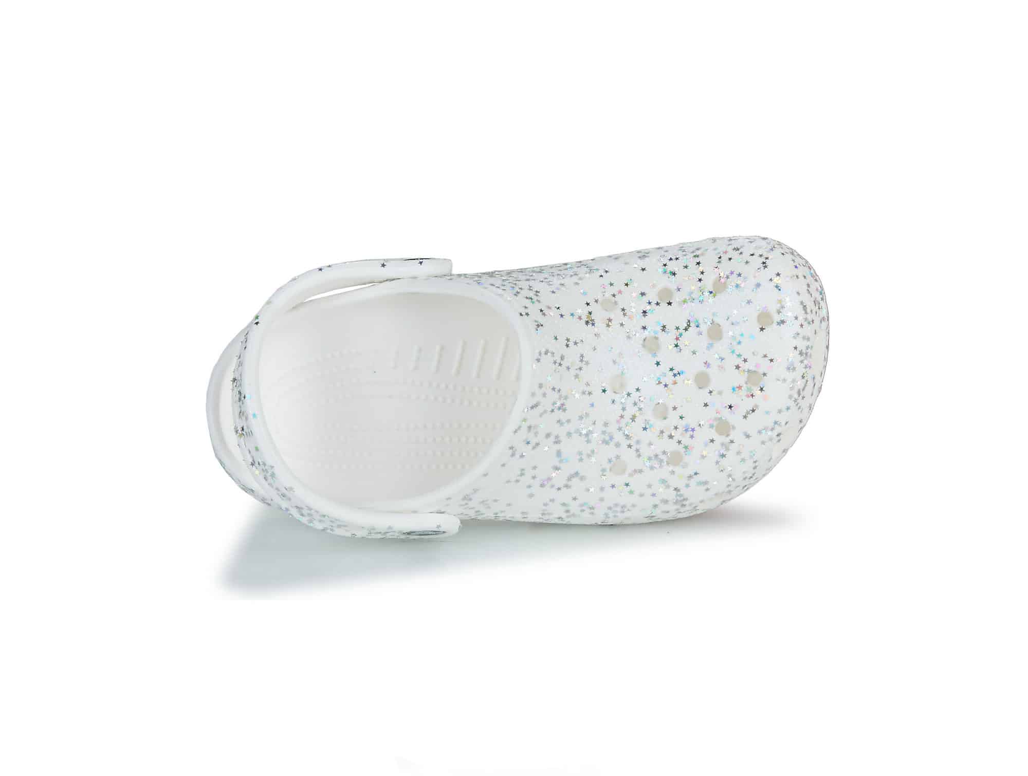 Sabot Crocs Classic Glitter Clog T Blanc