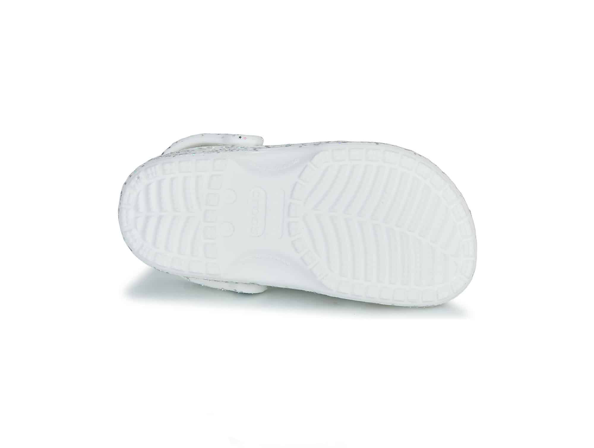 Sabot Crocs Classic Glitter Clog T Blanc