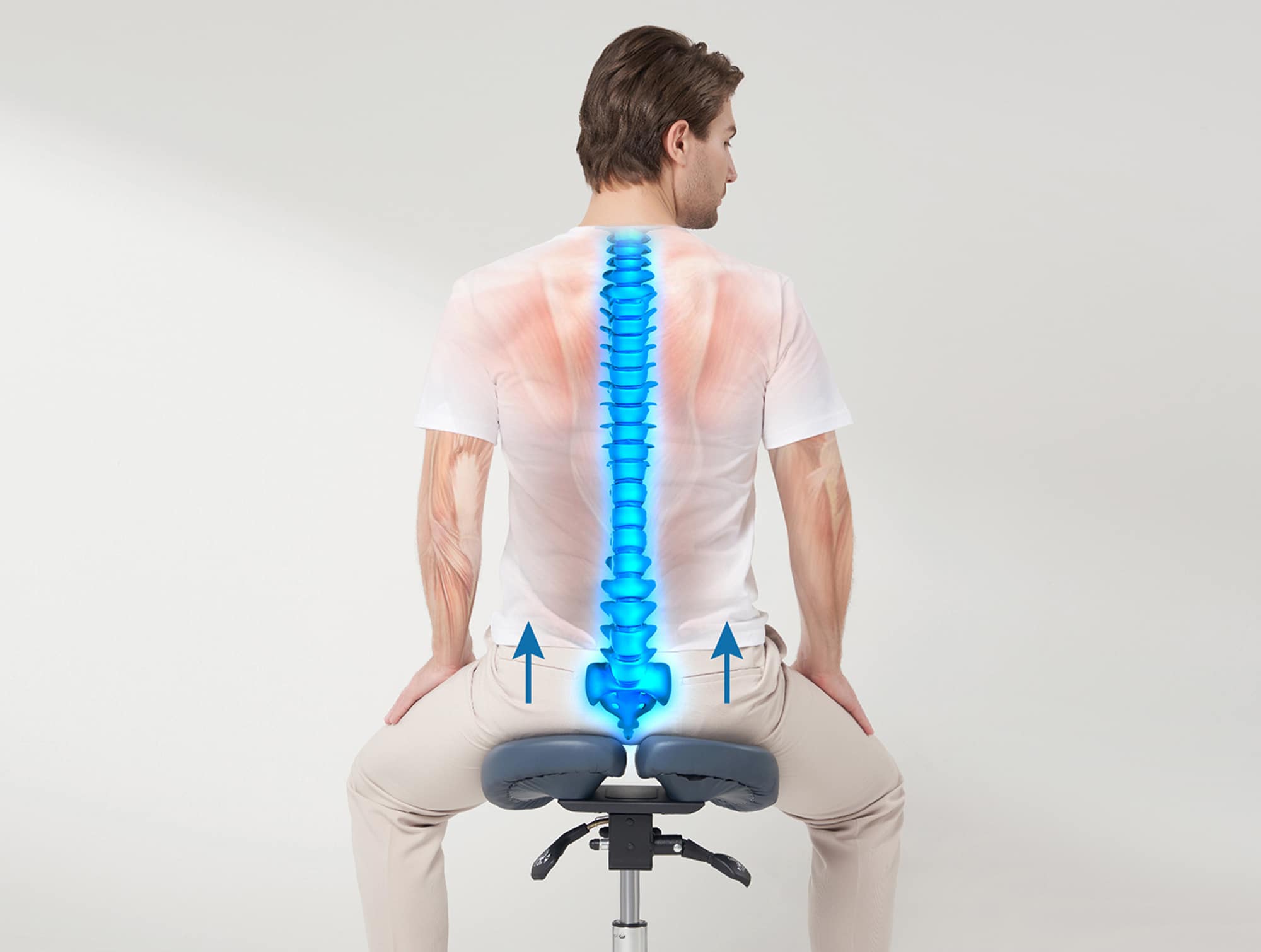 Tabouret à selle ergonomique