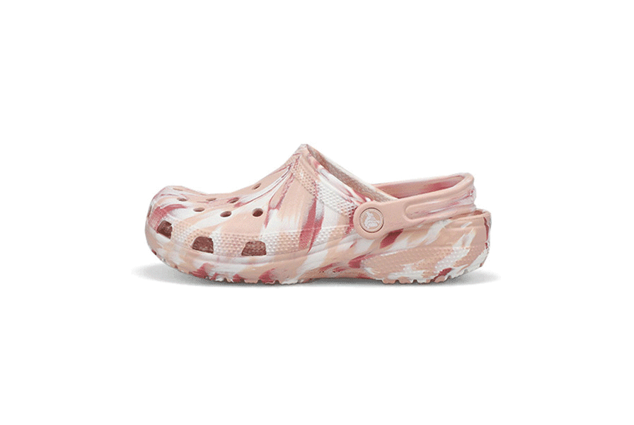 Sabot Crocs Classic Marbled Kids Rose
