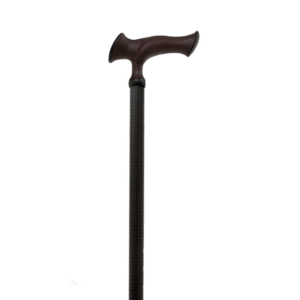Canne réglable avec poignée ergonomique marron