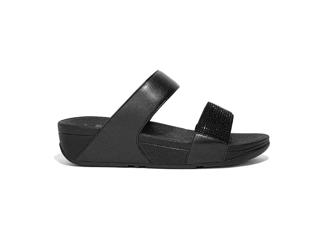 Sandale lulu Crystal slide Noir