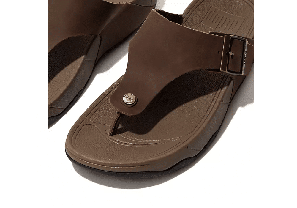 Tongs Trakk II en cuir Marron