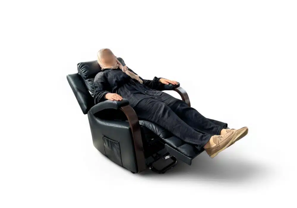 Fauteuil Releveur Électrique 2 moteurs Okin - Cuir Noir