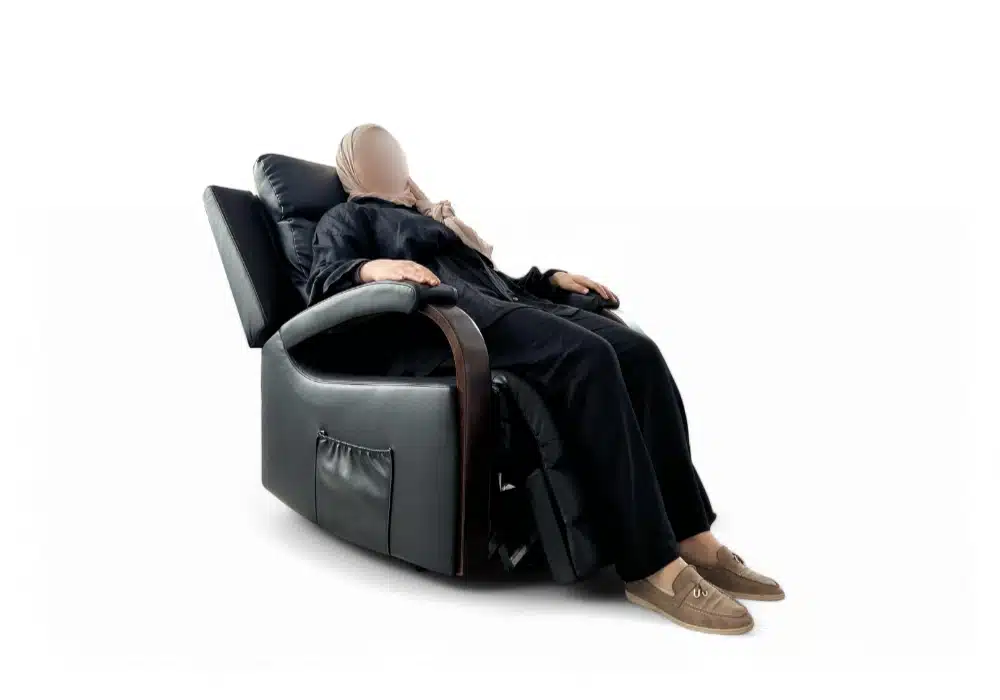 Fauteuil Releveur Électrique 2 moteurs Okin - Cuir Noir