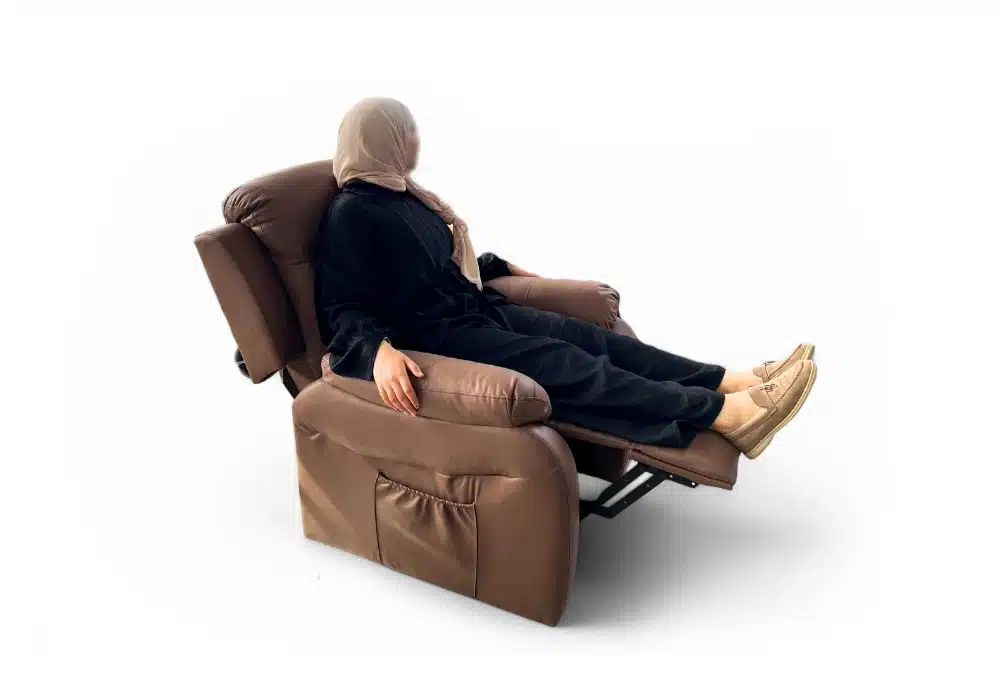 Fauteuil Releveur Électrique marron foncé à deux moteurs