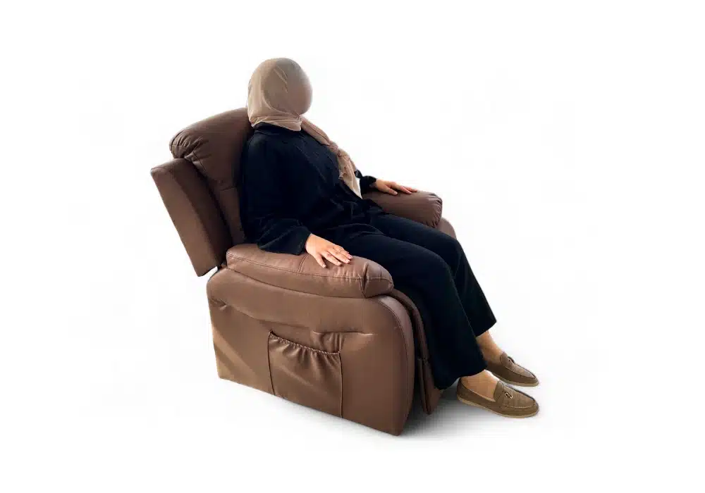 Fauteuil Releveur Électrique marron foncé à deux moteurs