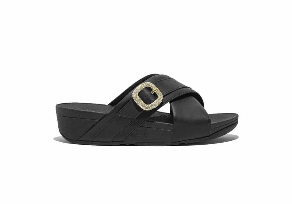 Sandale Lulu Slide Cuir Noir