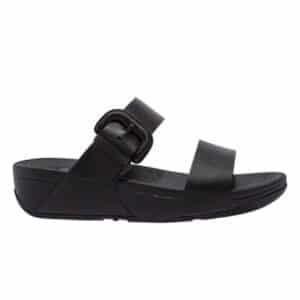 Sandale Lulu Slide En Cuir Noir (1)